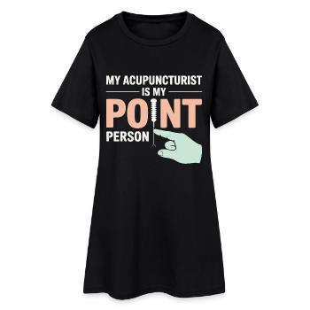 Praticien agréé en médecine traditionnelle chinoise, consultant expert en santé - Robe T-shirt Femme - noir - Devant