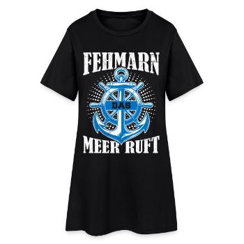 Vacances de la mer Baltique FEHMARN MEER APPELLE DES CHOSES DRÔLES - Robe T-shirt Femme - noir - Devant
