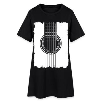Gitarrenposter Graffiti-Stil - Frauen T-Shirt-Kleid - Schwarz - Vorne