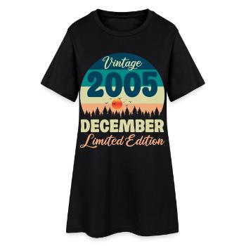 20e Anniversaire 20 ans Décembre 2005 idée Cadeau - Robe T-shirt Femme - noir - Devant