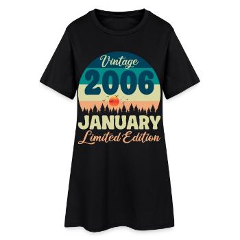20e Anniversaire 20 ans Janvier 2006 idée Cadeau - Robe T-shirt Femme - noir - Devant