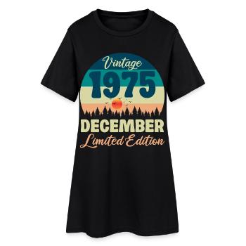 50th Birthday 50 Years December 1975 Gift Idea - Women’s T-Shirt Dress - black - Front