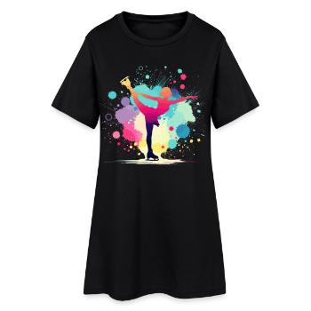Patinage artistique, patinage artistique, patinage artistique - Robe T-shirt Femme - noir - Devant