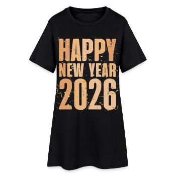 Bonne année 2026 - Robe T-shirt Femme - noir - Devant