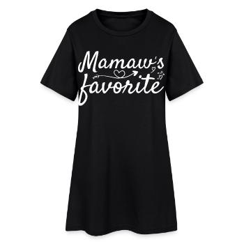 La pièce préférée de Grandma Mamaw - Robe T-shirt Femme - noir - Devant