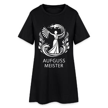 Sauna Meister Aufguss Zeremonie - Frauen T-Shirt-Kleid - Schwarz - Vorne