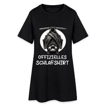 Official Sleeping Shirt Bat Bats - Women’s T-Shirt Dress - black - Front