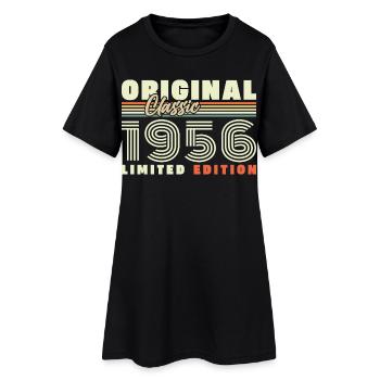 1956 Vintage Rétro Cadeau D'anniversaire - Robe T-shirt Femme - noir - Devant