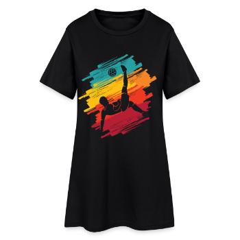 Football Retro Soccer Football Football Football - Robe T-shirt Femme - noir - Devant