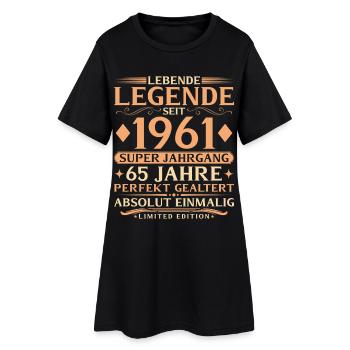 Année 1961 Super Vintage 65e anniversaire - Robe T-shirt Femme - noir - Devant