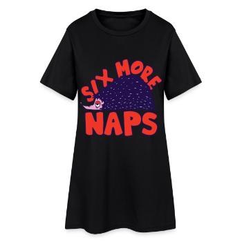 Igel Tag Hérisson Jour Six siestes supplémentaires - Robe T-shirt Femme - noir - Devant