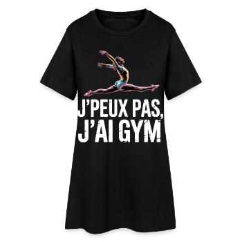 Je Peux Pas J'ai Gym | Gymnastique Cadeau | gym - Robe T-shirt Femme - noir - Devant