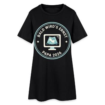 Bientôt, ça devient sérieux - Papa 2026 Hommes - Cadeau - Robe T-shirt Femme - noir - Devant
