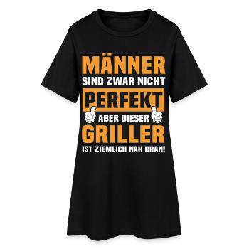 Expressions amusantes du Griller - Robe T-shirt Femme - noir - Devant