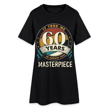 60 ans d’insigne Meisterwerk - Robe T-shirt Femme - noir - Devant