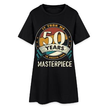 Emblème anniversaire du chef-d’œuvre des 50 ans - Robe T-shirt Femme - noir - Devant