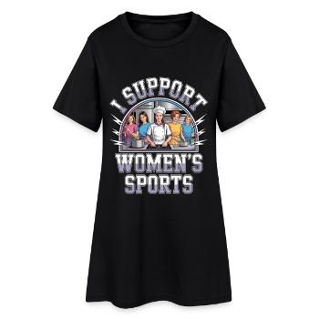 Je soutiens le bootleg inportable du sport féminin - Robe T-shirt Femme - noir - Devant