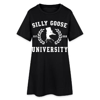 Blason de l’Université Goose - Robe T-shirt Femme - noir - Devant
