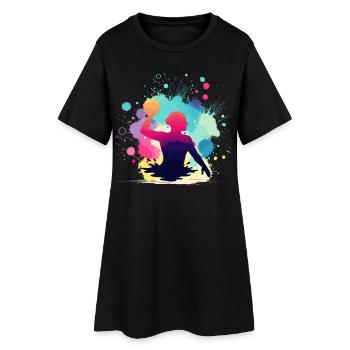Water polo woman, water polo player, water polo sport - Women’s T-Shirt Dress - black - Front