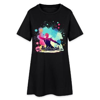 Water polo woman, water polo player, water polo sport - Women’s T-Shirt Dress - black - Front