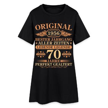 1956 Vintage Perfectly Aged 70th Birthday - Women’s T-Shirt Dress - black - Front