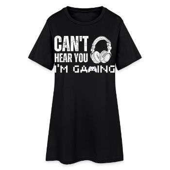 JE NE T’ENTENDS PAS, JE SUIS UN CASQUE DE JEU DRÔLE, CADEAU DE GAMER - Robe T-shirt Femme - noir - Devant