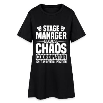 Directeur professionnel des coulisses Régisseur de l’équipe - Robe T-shirt Femme - noir - Devant
