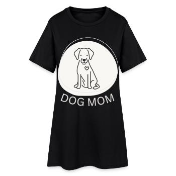 Dog Mom Line Art Design minimaliste - Robe T-shirt Femme - noir - Devant