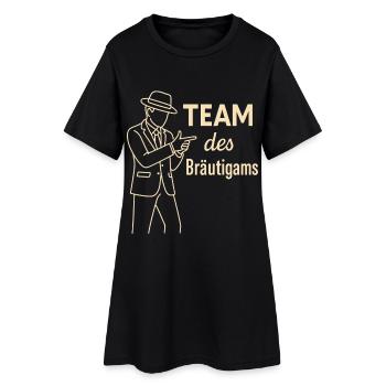 Équipe du marié, chemise minimale pour enterrement de vie de garçon - Robe T-shirt Femme - noir - Devant