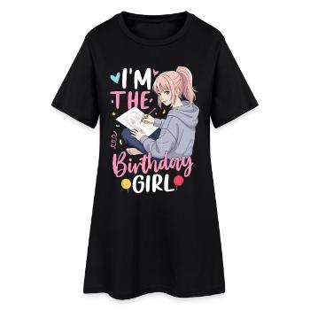 I'm The Birthday Girl - Frauen T-Shirt-Kleid - Schwarz - Vorne