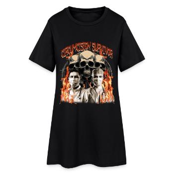 Survivant de la circoncision contrefaite inportable - Robe T-shirt Femme - noir - Devant
