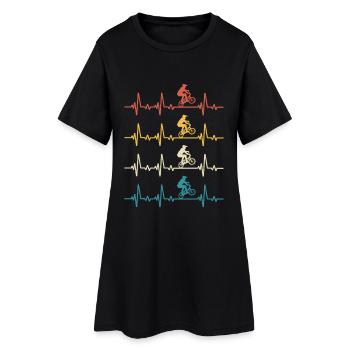 Retro Heartbeat BMX  - Robe T-shirt Femme - noir - Devant