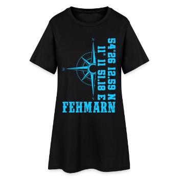 Île de la mer Baltique FEHMARN Souvenir Drôle - Robe T-shirt Femme - noir - Devant