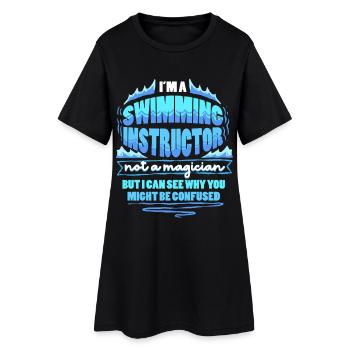 Swimming instructor - Women’s T-Shirt Dress - black - Front