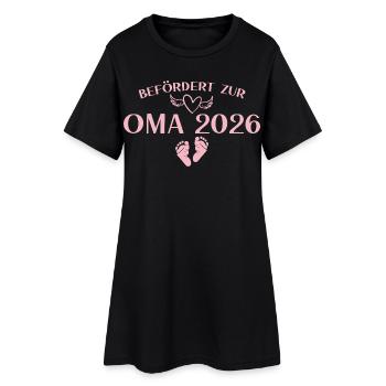 Grands-parents 2026 promus grand-mère - Baby shower - Robe T-shirt Femme - noir - Devant
