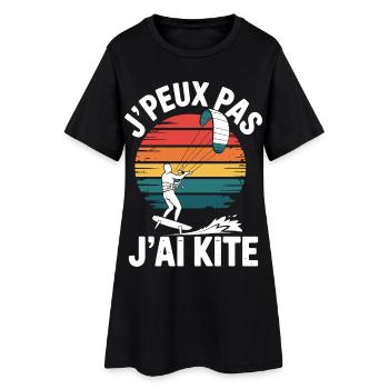 Je Peux Pas J'ai Kite Cadeau Humour - Robe T-shirt Femme - noir - Devant