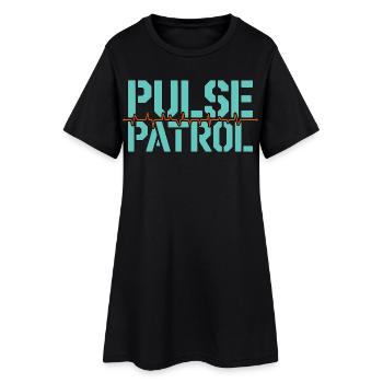 Technicien en patrouille cardiaque pour la patrouille cardiaque en pulsations - Robe T-shirt Femme - noir - Devant