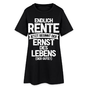 Enfin la retraite, maintenant commence le côté sérieux de la vie - Robe T-shirt Femme - noir - Devant