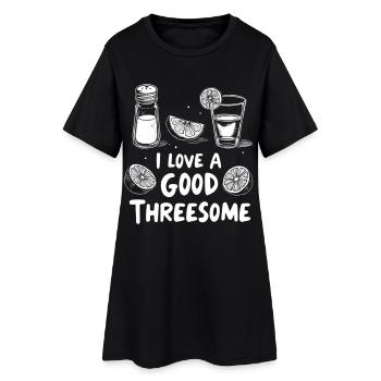 Lime Threesome Love - Women’s T-Shirt Dress - black - Front