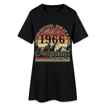 1966 Vintage Retro Geburtstagsgeschenk - Frauen T-Shirt-Kleid - Schwarz - Vorne