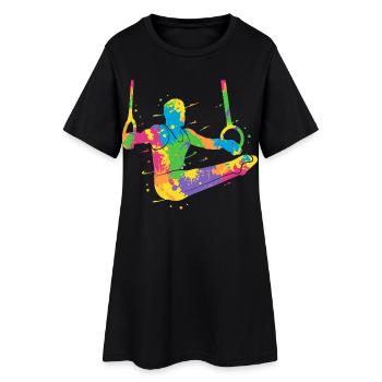 Gymnastes Gymnastique Colorée Ring Gymnastique Gymnastique Garçons - Robe T-shirt Femme - noir - Devant