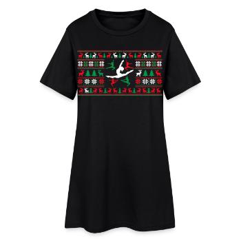 Gymnastics Gift Women - Gymnastics Christmas Gymnasti - Robe T-shirt Femme - noir - Devant