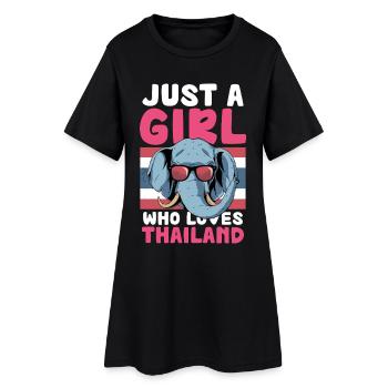 Juste une fille qui aime la Thaïlande - Robe T-shirt Femme - noir - Devant