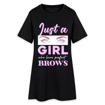 Rose Brow Love Design - Robe T-shirt Femme - noir - Devant