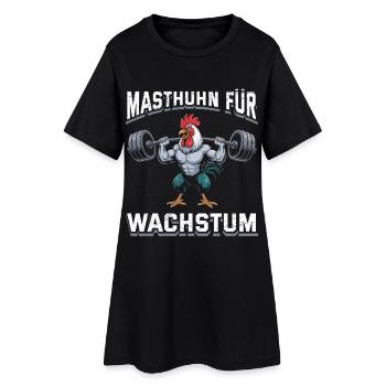 Haltérophile POULET DE CHAIR POUR LA CROISSANCE Fun - Robe T-shirt Femme - noir - Devant