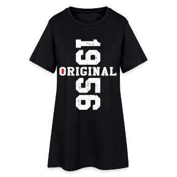 Original 1956 Vintage Jahrgang Geburtstag Geschenk - Frauen T-Shirt-Kleid - Schwarz - Vorne