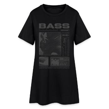 Bassiste amateur de basse Streetwear - Robe T-shirt Femme - noir - Devant