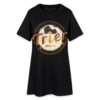 Trier Vintage Mosel Rheinland-Pfalz Deutschland - Frauen T-Shirt-Kleid - Schwarz - Vorne