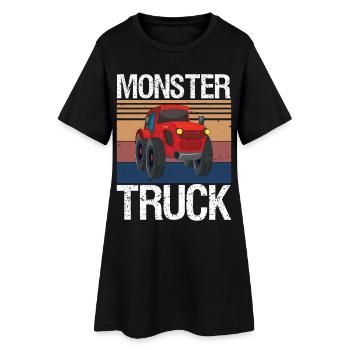Monster Trucks are My Jam Vintage Retro Monster - Women’s T-Shirt Dress - black - Front