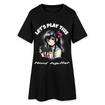 Jouons ensemble - Conception de jeux vidéo - Robe T-shirt Femme - noir - Devant